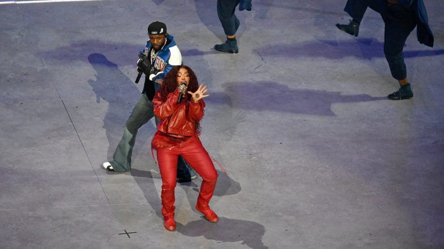 Kendrick Lamar und SZA beim Super Bowl 2025. (dam/spot)