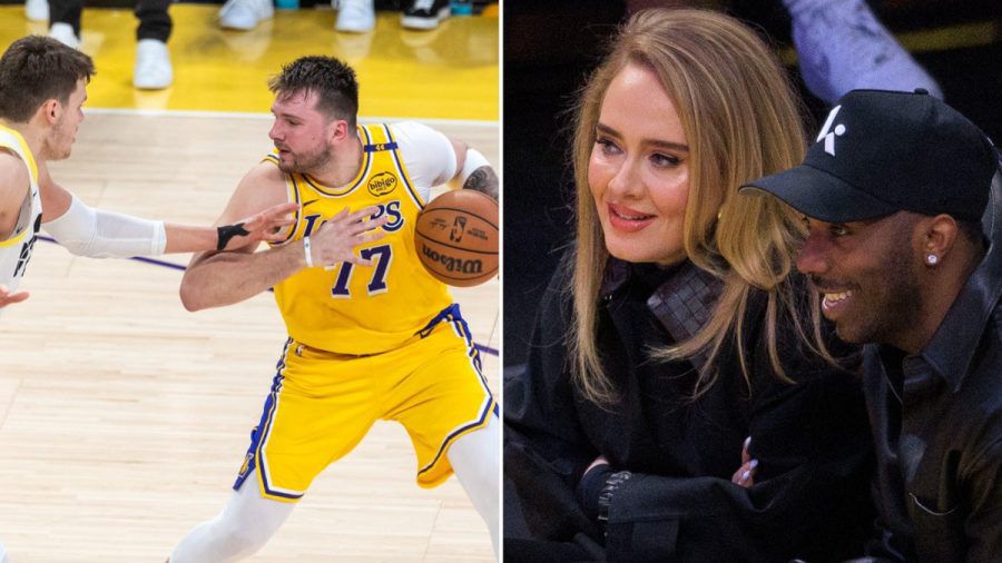 Adele und ihr Partner Rich Paul verfolgten gespannt das erste Lakers-Spiel von Basketball-Star Luka Dončić. (the/spot)