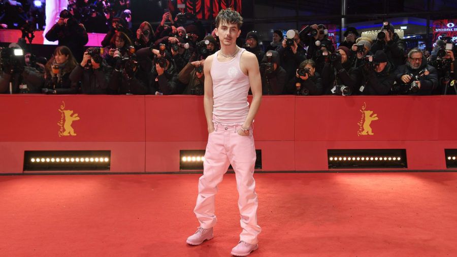 Timothée Chalamet begeistert in Baby-Pink bei der Berlinale. (ili/spot)