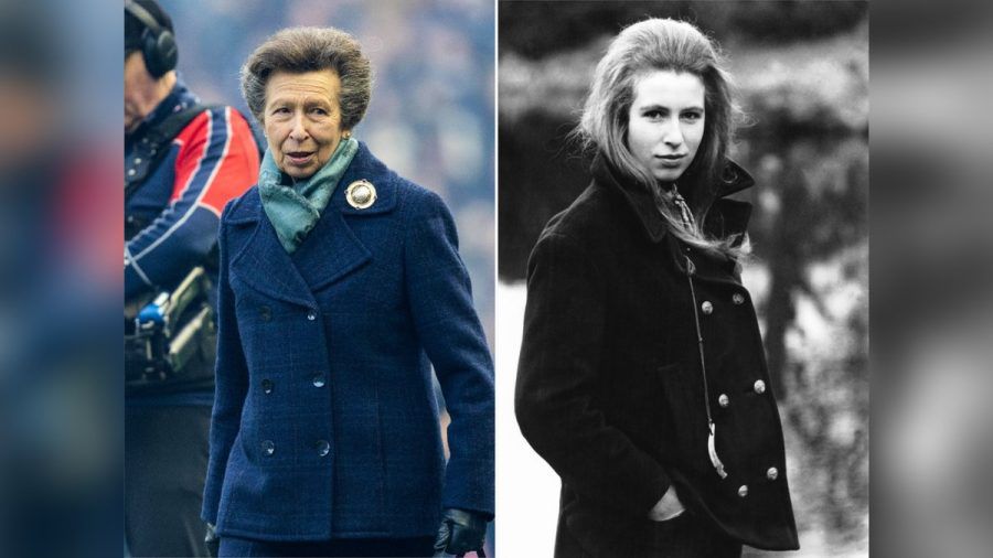 1970 vs. 2025: Prinzessin Anne setzt auf den gleichen Mantel wie in jungen Jahren. (dr/spot)