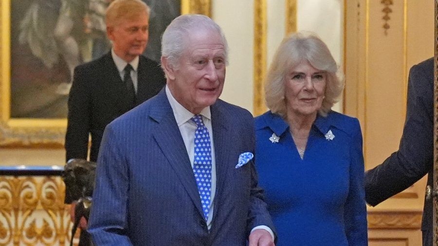 König Charles und Königin Camilla beim Empfang im Buckingham-Palast. (ncz/spot)