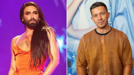 Conchita Wurst (l.) und Nico Santos bestimmen mit, wer für Deutschland beim ESC antreten wird. (eyn/spot)