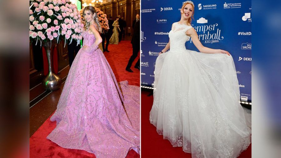 Cathy Hummels (li.) und Anna Ermakova auf dem SemperOpernball. (jom/spot)