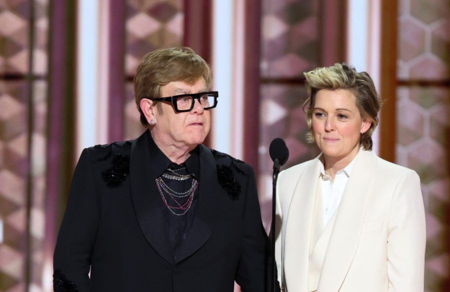 Elton John and Brandi Carlile - Golden Globes 2025 - Getty BangShowbiz