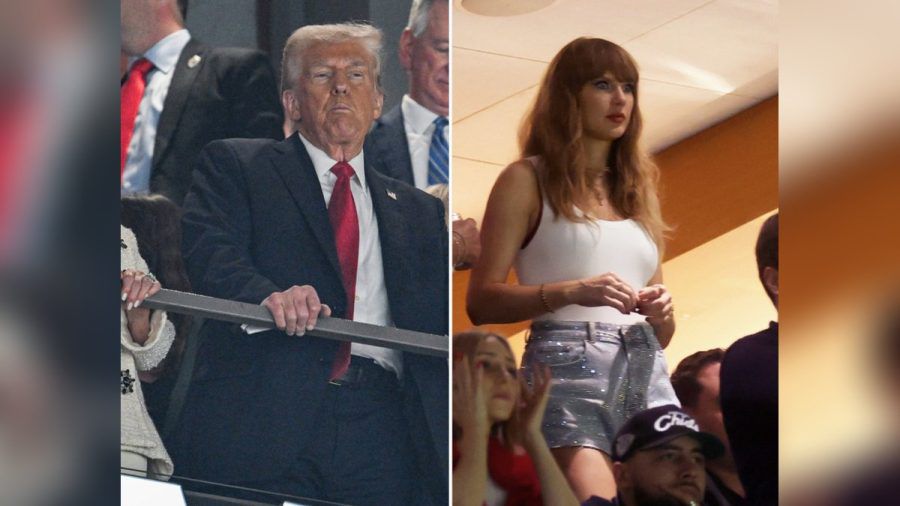 Donald Trump und Taylor Swift beim Super Bowl 2025 in New Orleans. (dr/spot)