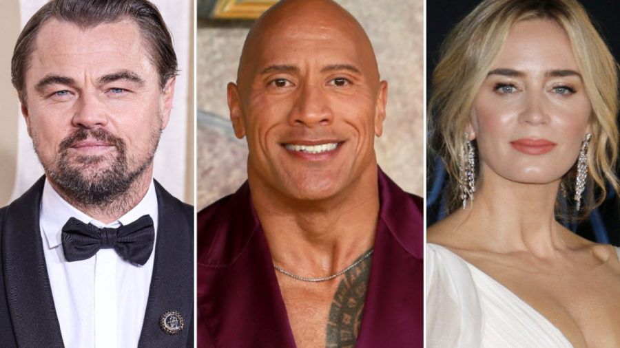 Leonardo DiCaprio, Dwayne Johnson und Emily Blunt: Stehen diese drei Superstars bald gemeinsam vor der Kamera? (lau/spot)