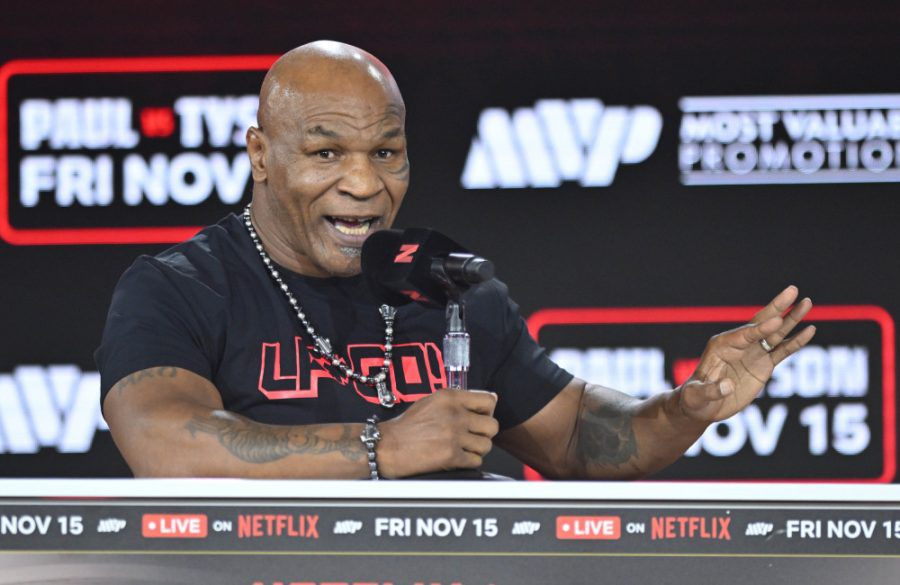 Mike Tyson - August 2024 - Famous - Paul v Tyson Press Conference BangShowbiz